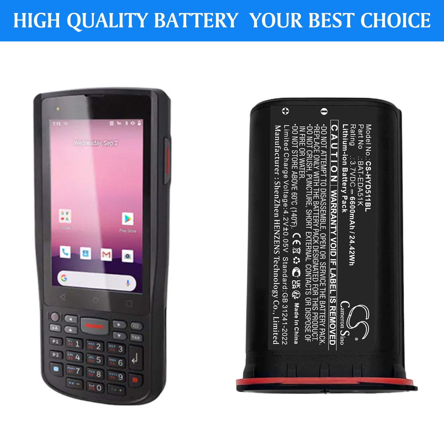 6600mAh BAT-EDA51K Battery for Honeywell EDA51K