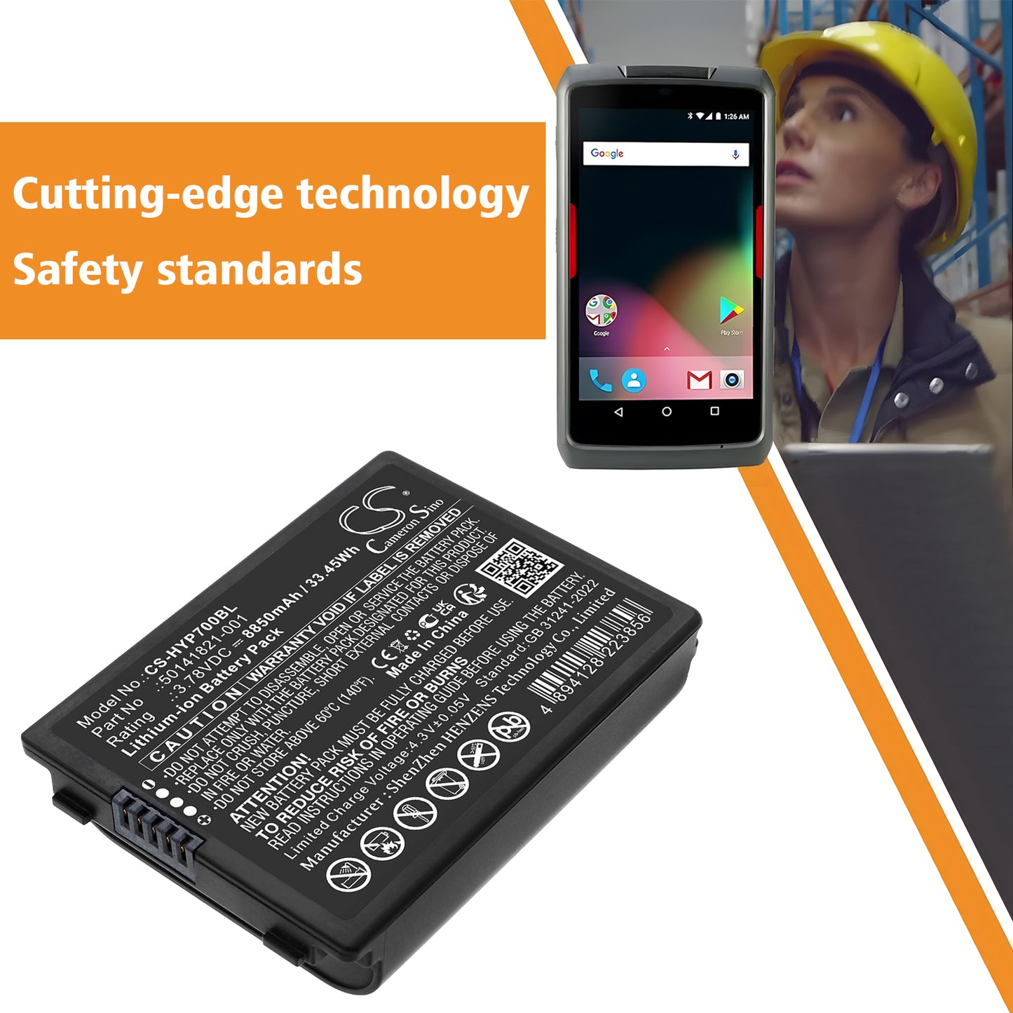 8850mAh 50141821-001 Battery for Honeywell ScanPal EDA70, ScanPal EDA71