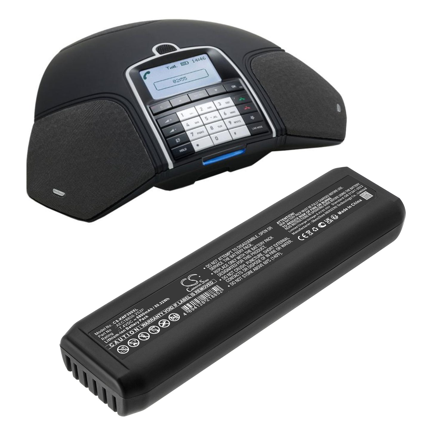 6800mAh 700508893 Battery for Avaya B169, Konftel 300M, 300MX, 300W, 300WX Wireless SIP Conference Phone