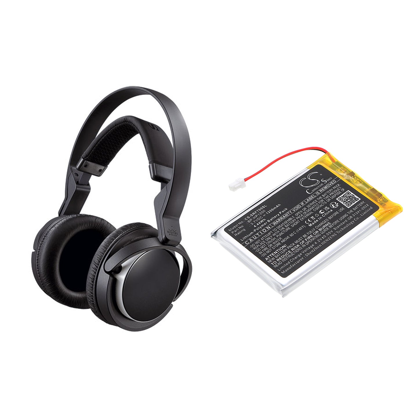 1200mAh BP-HP1200 Battery for Sony MDR-DS7000, MDR-RF7000, MDR-RF7100