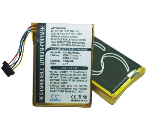 1800mAh High Capacity Battery Navman PiN Pocket, PiN 100, Pin 300-SMAVtronics