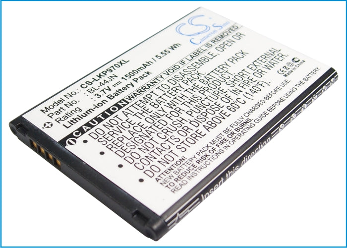 1500mAh BL-44JN Battery LG LS855, Marquee, Optimus Black-SMAVtronics