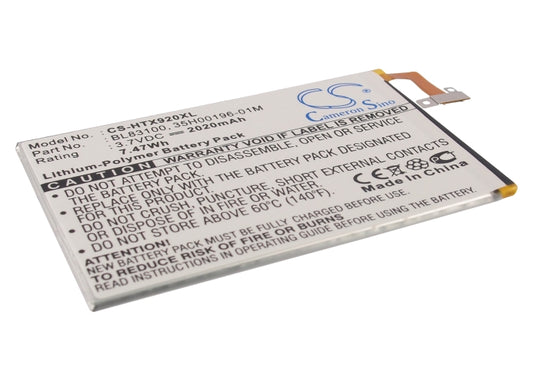 2020mAh BL83100 Battery for HTC DLX, Droid DNA, Droid Incredible X-SMAVtronics