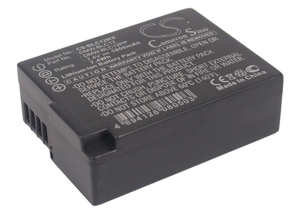 1000mAh DMW-BLC12 Battery for PANASONIC Lumix DMC-GH2K, Lumix DMC-GH2KGK, Lumix DMC-GH2KK