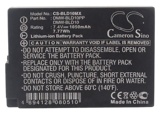 1050mAh DMW-BLD10 Battery for Panasonic Lumix DMC-GF2WEB, Lumix DMC-GF2WGK, Lumix DMC-GF2WK-SMAVtronics