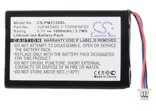 1000mAh 02404-0013-00 Battery for Pure Flip Video, M2120, M2120M, Mino, F360, F360B-SMAVtronics