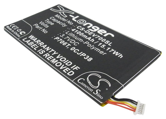 4100mAh P706T Li-Polymer Battery for Dell Venue 8 32 GB Tablet (Android)-SMAVtronics