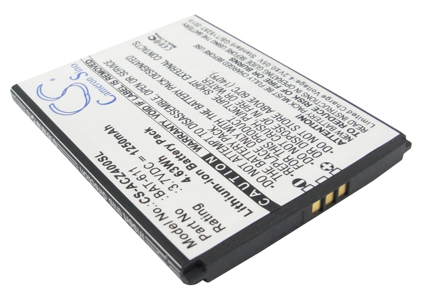 1250mAh BAT-611, KT.0010B.006 Battery for Acer Liquid Z4, Z140, Z160-SMAVtronics