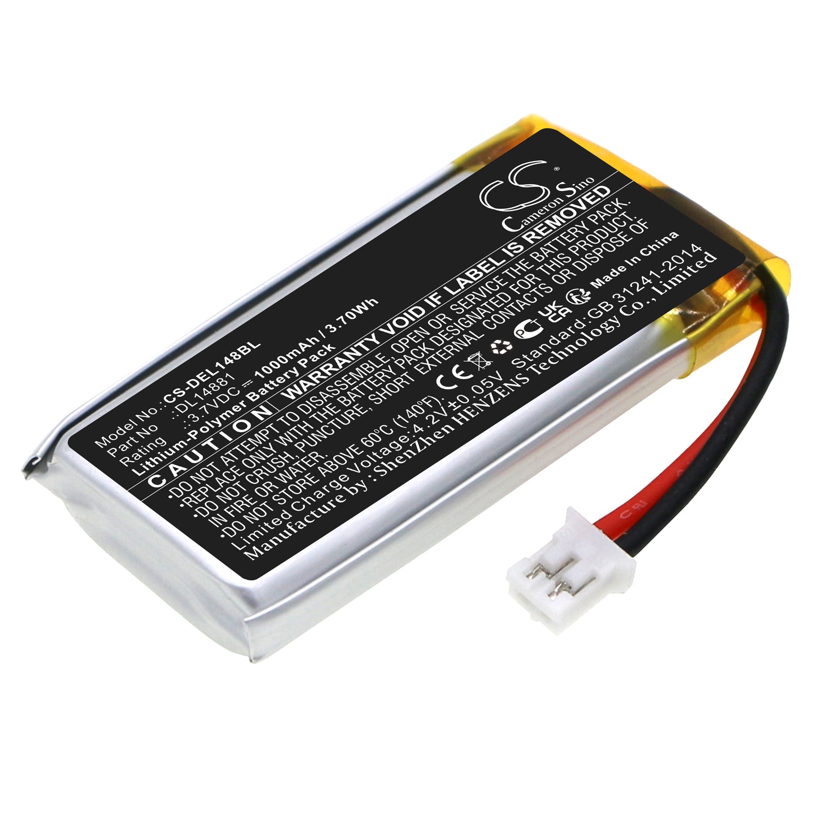 1000mAh DL14881 Battery for Deli 14951W Barcode Scanner-SMAVtronics