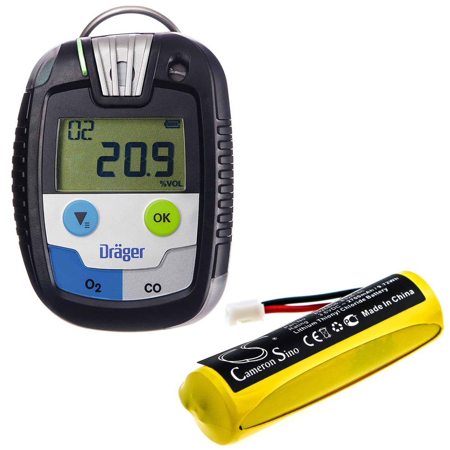 2700mAh 8326186, 8326856 Battery for Draeger PAC 6000, PAC 6500, PAC 8000, PAC 8500-SMAVtronics