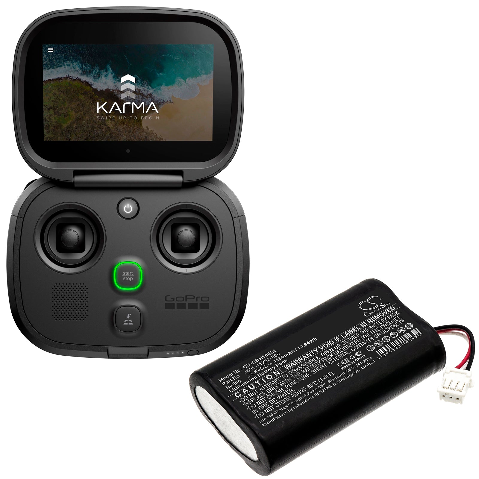 4150mAh 601-11232-000 Battery for GoPro KWBH1 Karma Remote Control-SMAVtronics