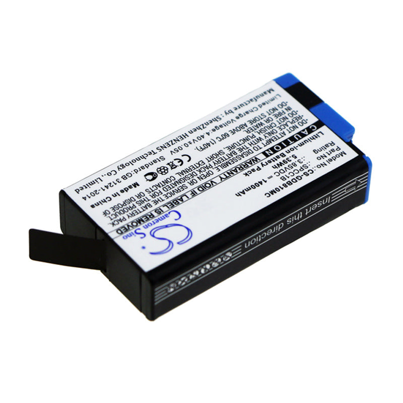 1400mAh SPCC1B Battery for GoPro Max 360, ACBAT-001 Degree Action Camera-SMAVtronics