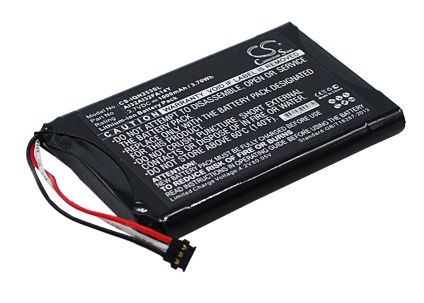 1000mAh AI32AI32FA14Y Battery Garmin Nuvi 2559LM, Nuvi 2559LMT, Nuvi 2559LMT 5-inch-SMAVtronics