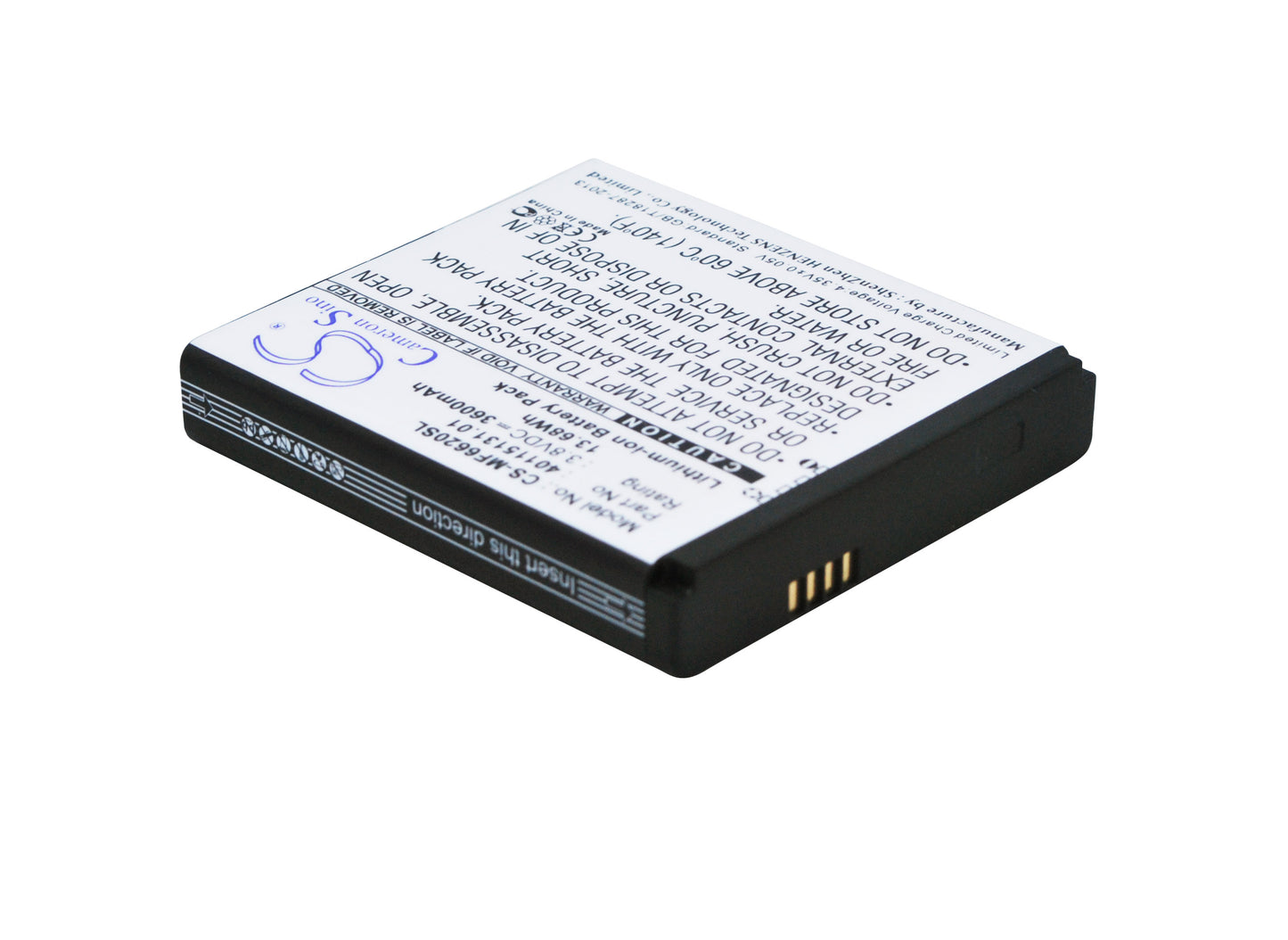 3600mAh 40115131.01, GB-S10-985354-0100 Battery Verizon Novatel Wireless Jetpack MiFi 6620L MiFi 6620L MiFi6620L-SMAVtronics