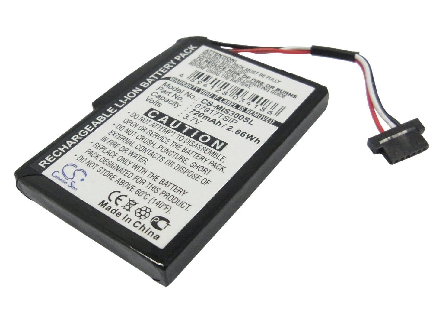 720mAh Li-ion Battery for Mitac Mio Spirit 300, Spirit 300 Traffic-SMAVtronics