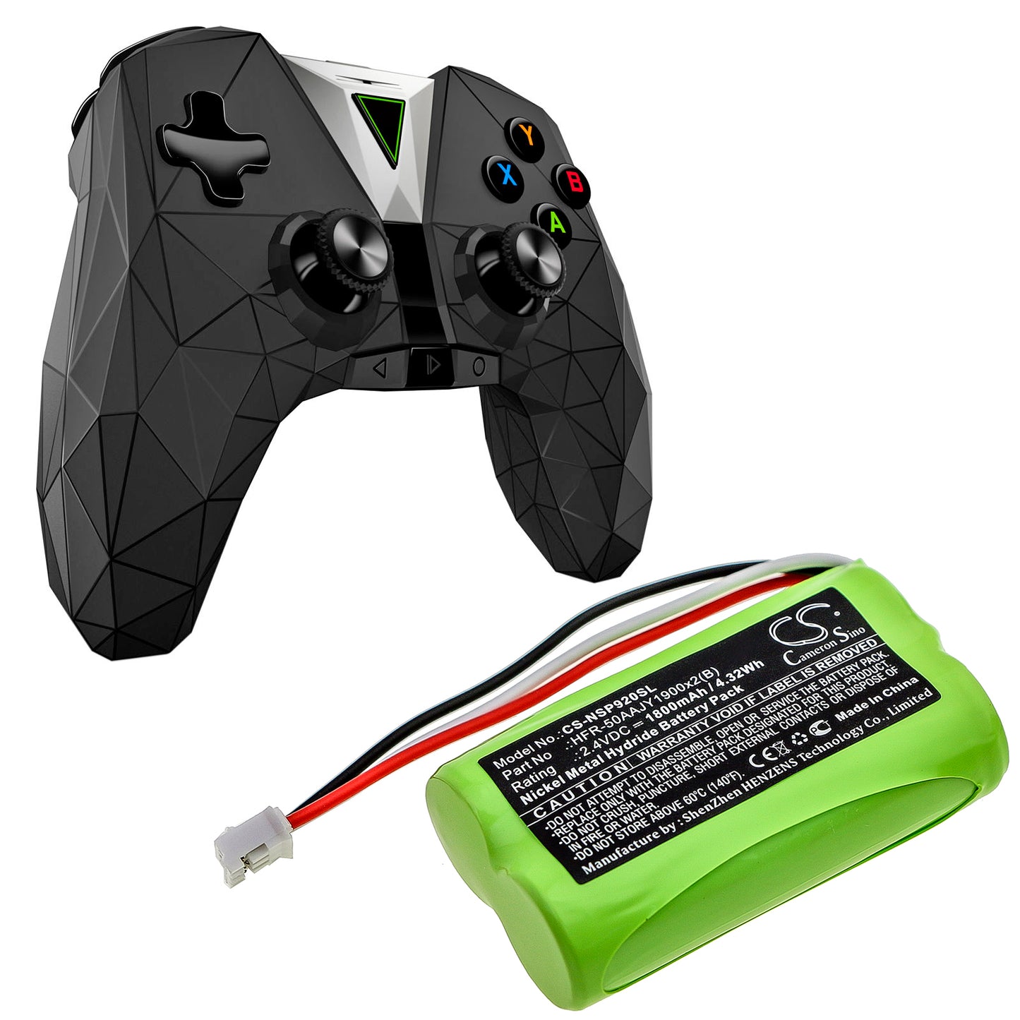 1800mAh HFR-50AAJY1900x2(B), HRLR15/51 Battery for Nvidia P2920 Shield TV Game Controller-SMAVtronics