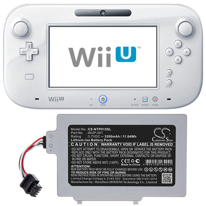 3200mAh ARR-002, WUP-002 High Capacity Battery for Nintendo Wii U 8G GamePad-SMAVtronics
