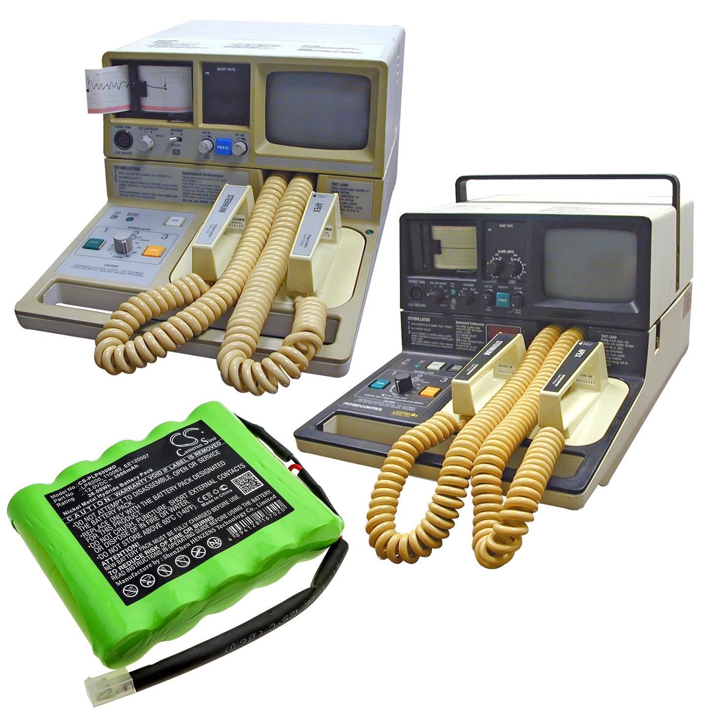 3000mAh 110062, EE120007, LP6200 Battery for Physio-Control 7 Defibrillator, Lifepak 6, Lifepak 6S, LP7, NLP6-SMAVtronics