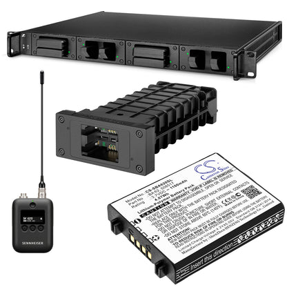 1100mAh 508517, BA 62 Battery for Sennheiser L 6000, LM 6062, SK 6212 Bodypack Wireless Transmitter-SMAVtronics
