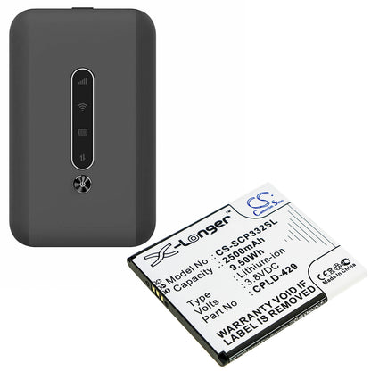 2500mAh CPLD-429 Battery for Sprint CP332A Surf Wifi Hotspot 4G-SMAVtronics