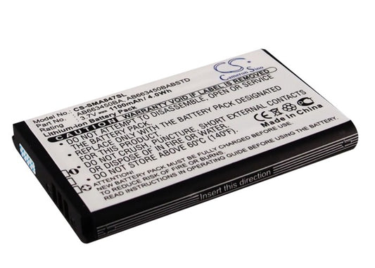 1100mAh Battery for Samsung SGH-A847, Rugby II, Rugby II A847, AB663450BABSTD-SMAVtronics