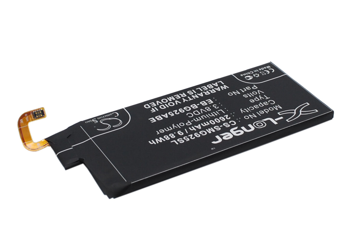 2600mAh EB-BG925ABE Battery for Verizon Wireless, AT&T, T-Mobile, Sprint, US Cellular, Boost Mobile, Cricket, MetroPCS Samsung Galaxy S6 Edge, SM-G925-SMAVtronics
