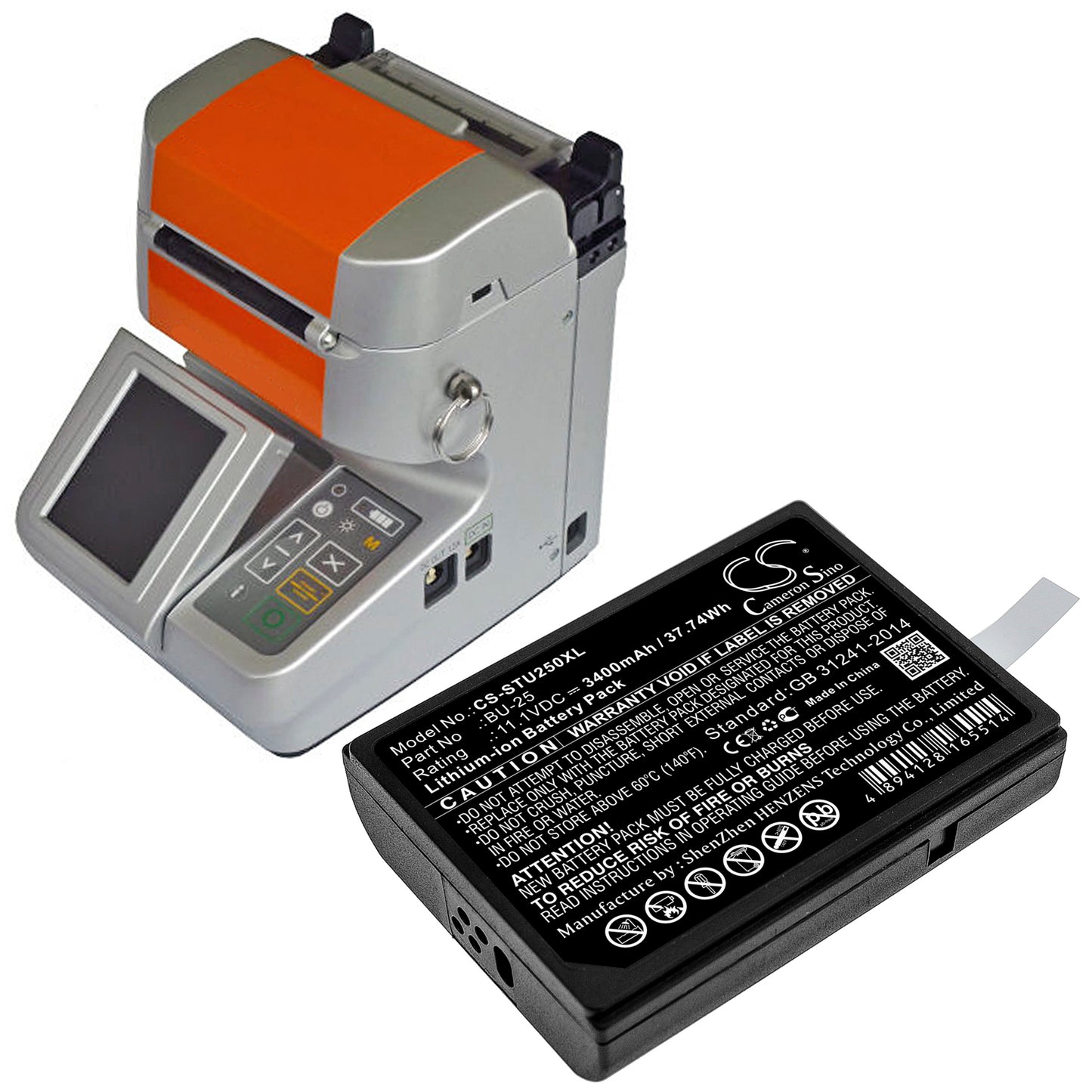 3400mAh BU-25 High Capacity Battery for Sumitomo Type-25, Type-25e, Fusion Splicers BU25-SMAVtronics