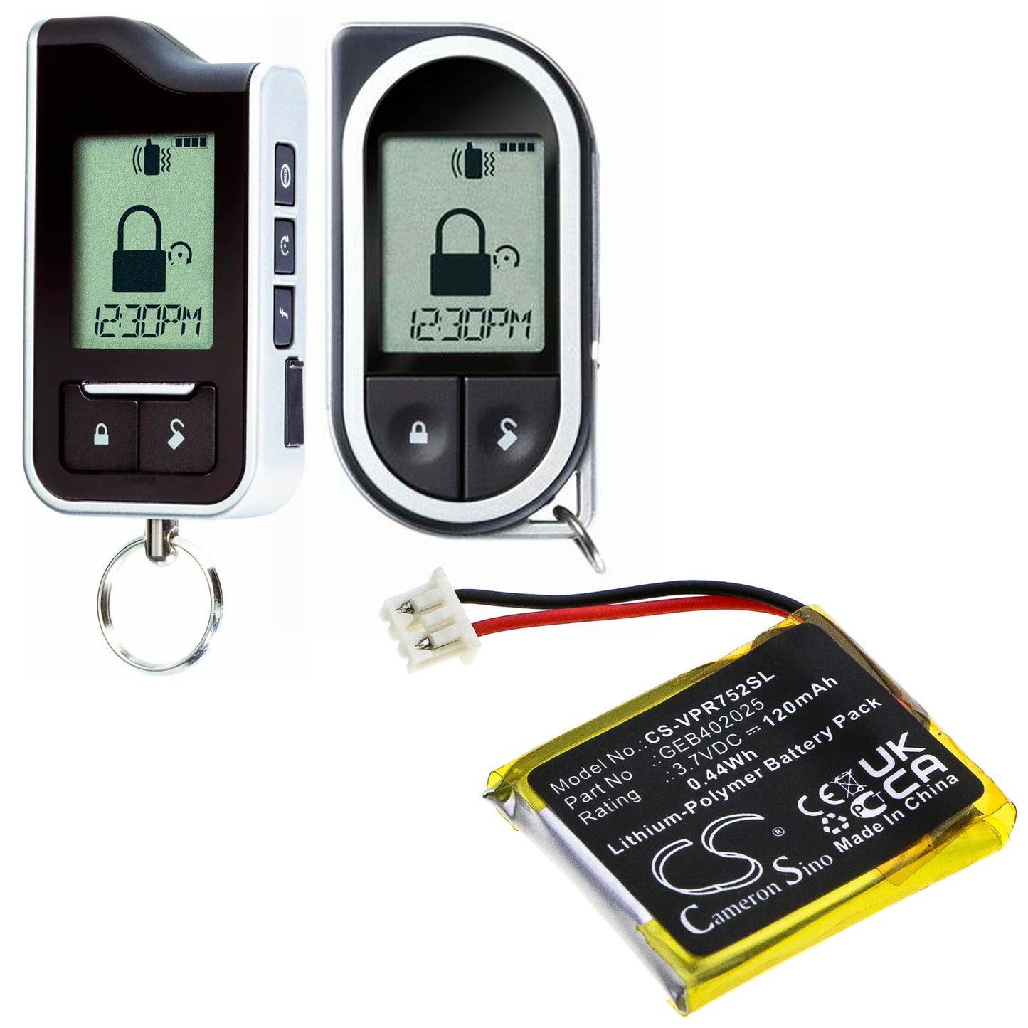 120mAh GEB402025 Battery for Viper 7752V, 7351V, 7752P, 7752X, 7351P, 7351X-SMAVtronics