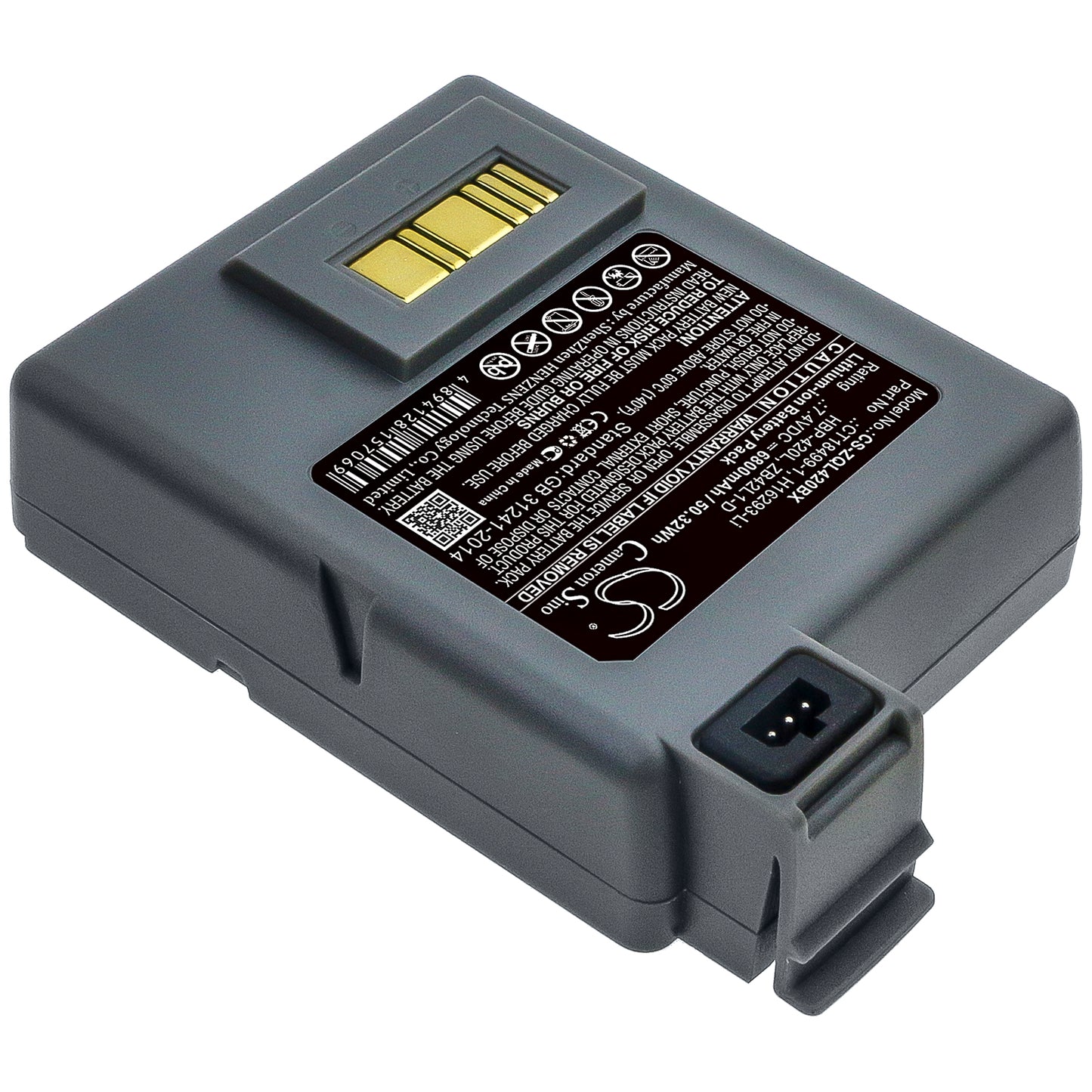 6800mAh CT18499-1, H16293-Li, HBP-420L, ZB42L1-D High Capacity Battery for Zebra P4T, RP4, RP4T-SMAVtronics