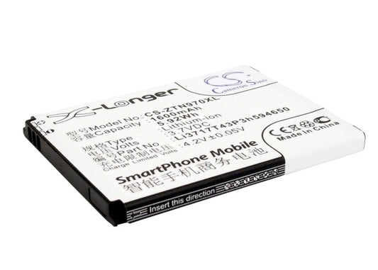 1600mAh Li3716T42P3h594650 Battery ZTE NET10 Savvy, Z750, Z750C-SMAVtronics
