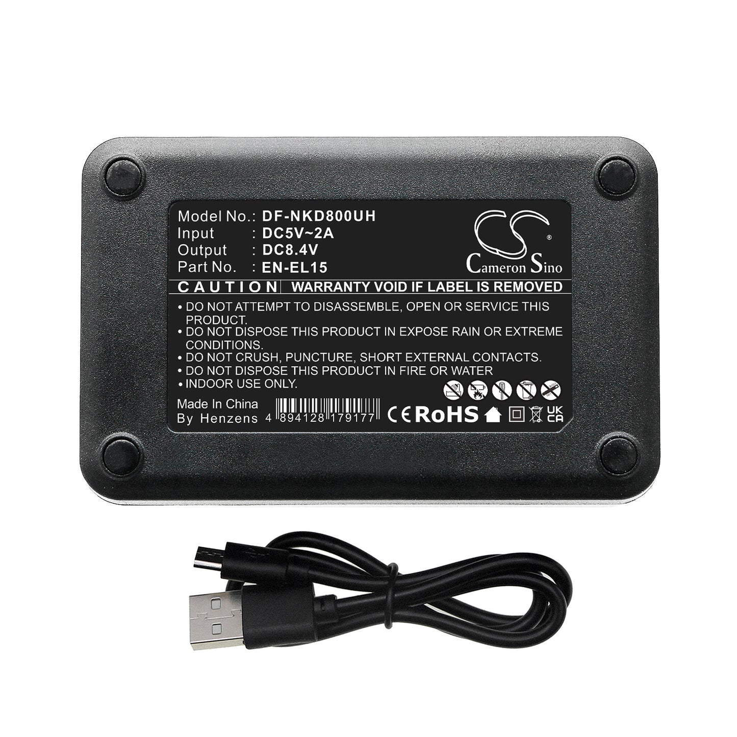 LCD USB Dual charger for EN-EL15, EN-EL15A, EN-EL15B, EL-EL15C-SMAVtronics