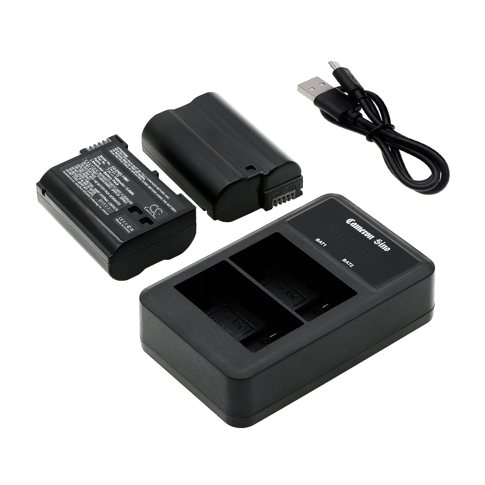 LCD USB Dual charger for EN-EL15, EN-EL15A, EN-EL15B, EL-EL15C-SMAVtronics