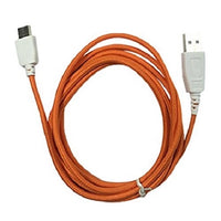 3 PACK - SMAVCO 6.2 feet (1.9 meter) Orange Braided Data Sync Charger Charging USB Cable Cord for Nabi Fuhu XD JR Kid HD NABi Jr and NABi XD Tablet