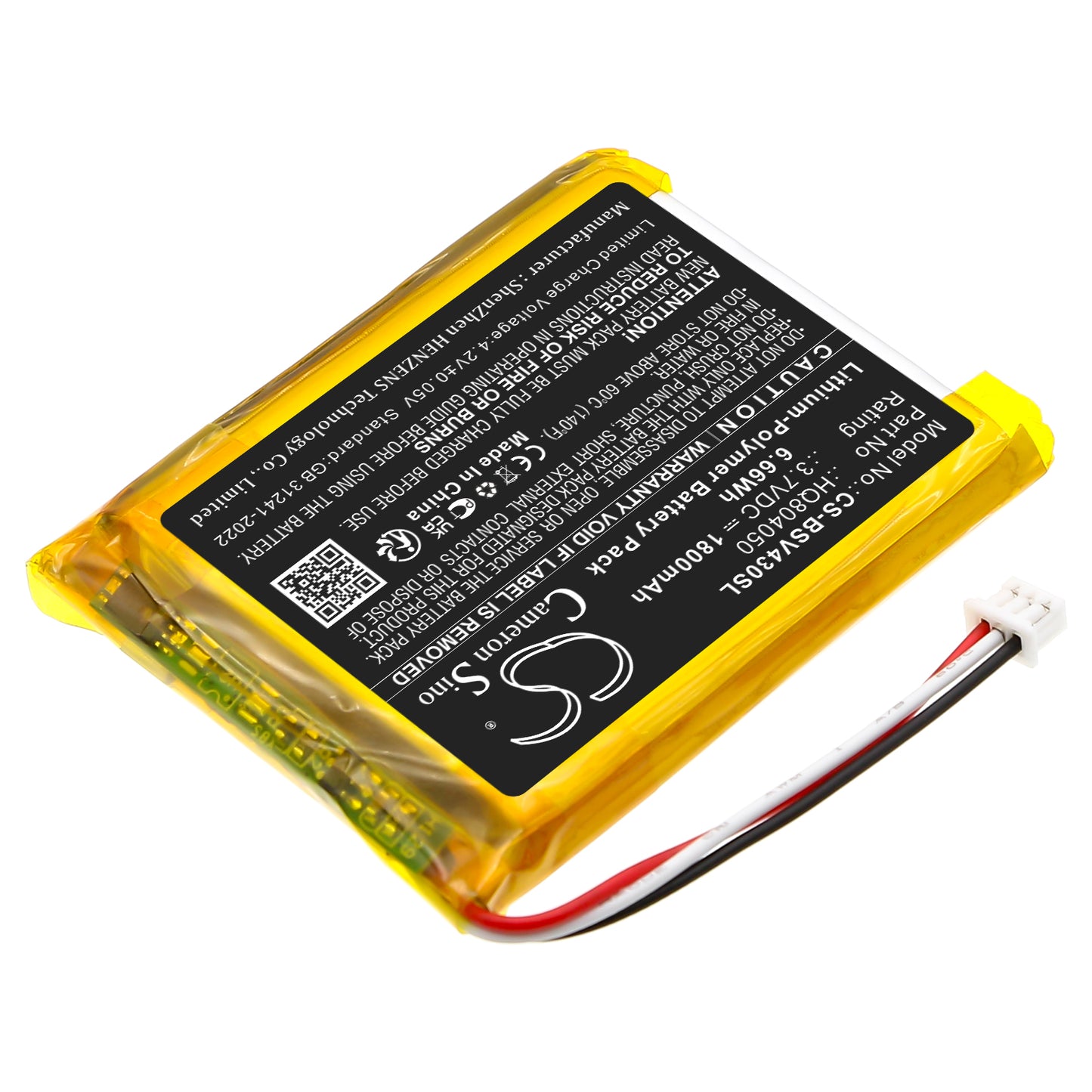 1800mAh HQ804050 Battery for Babysense V43 Video Baby Monitor