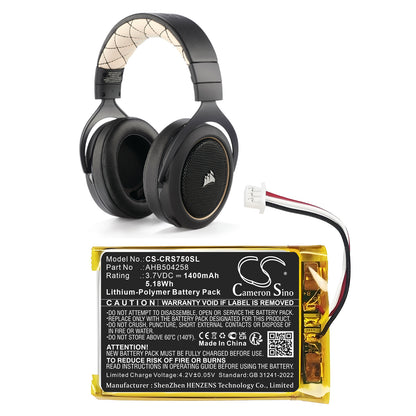 1400mAh AHB504258 Battery for Corsair HS70, HS70SE, HS75 XB, Void Pro RGB SE, Virtuoso RGB Wireless SE