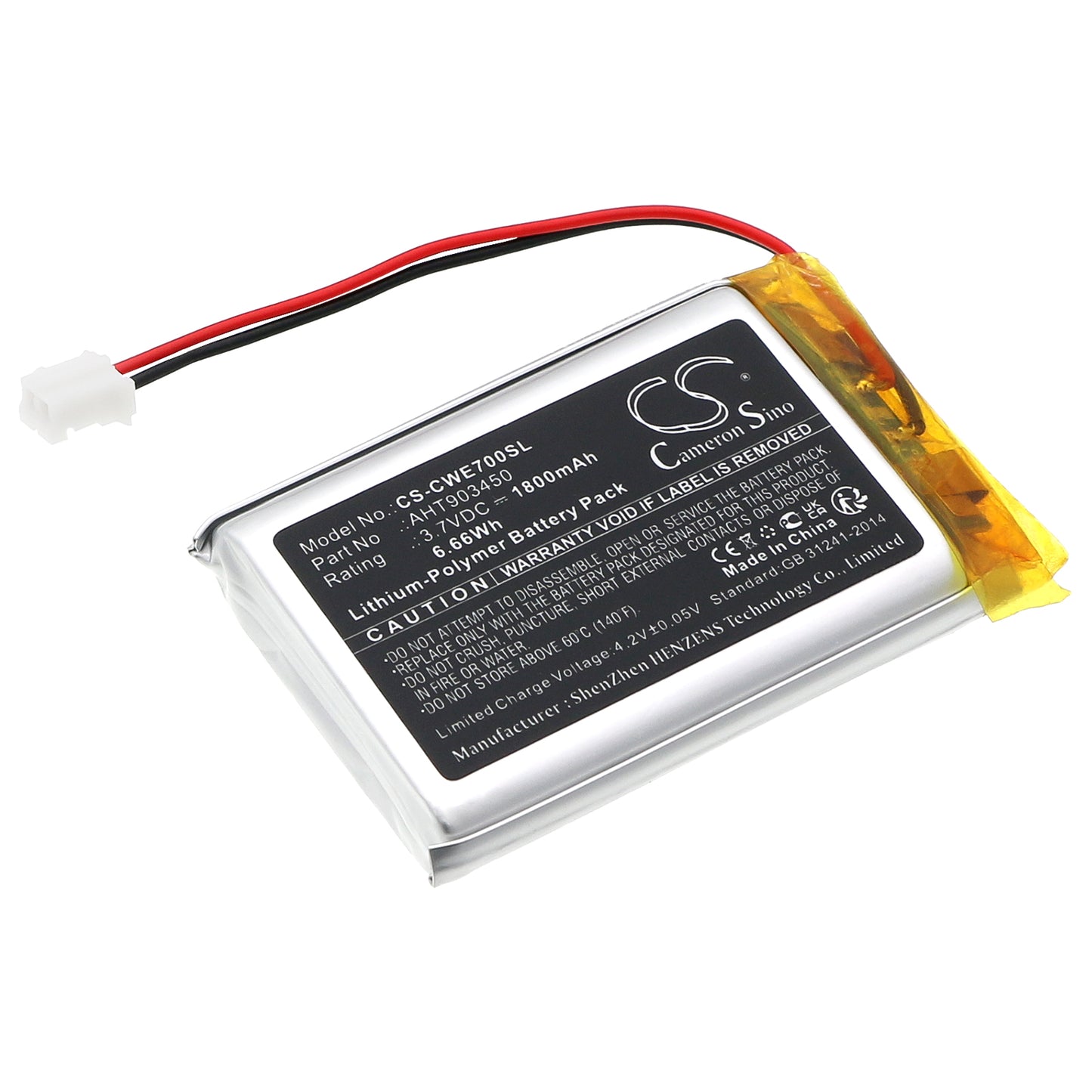 1800mAh AHT903450 Battery for Cowin Coinsound E7, E7 Pro