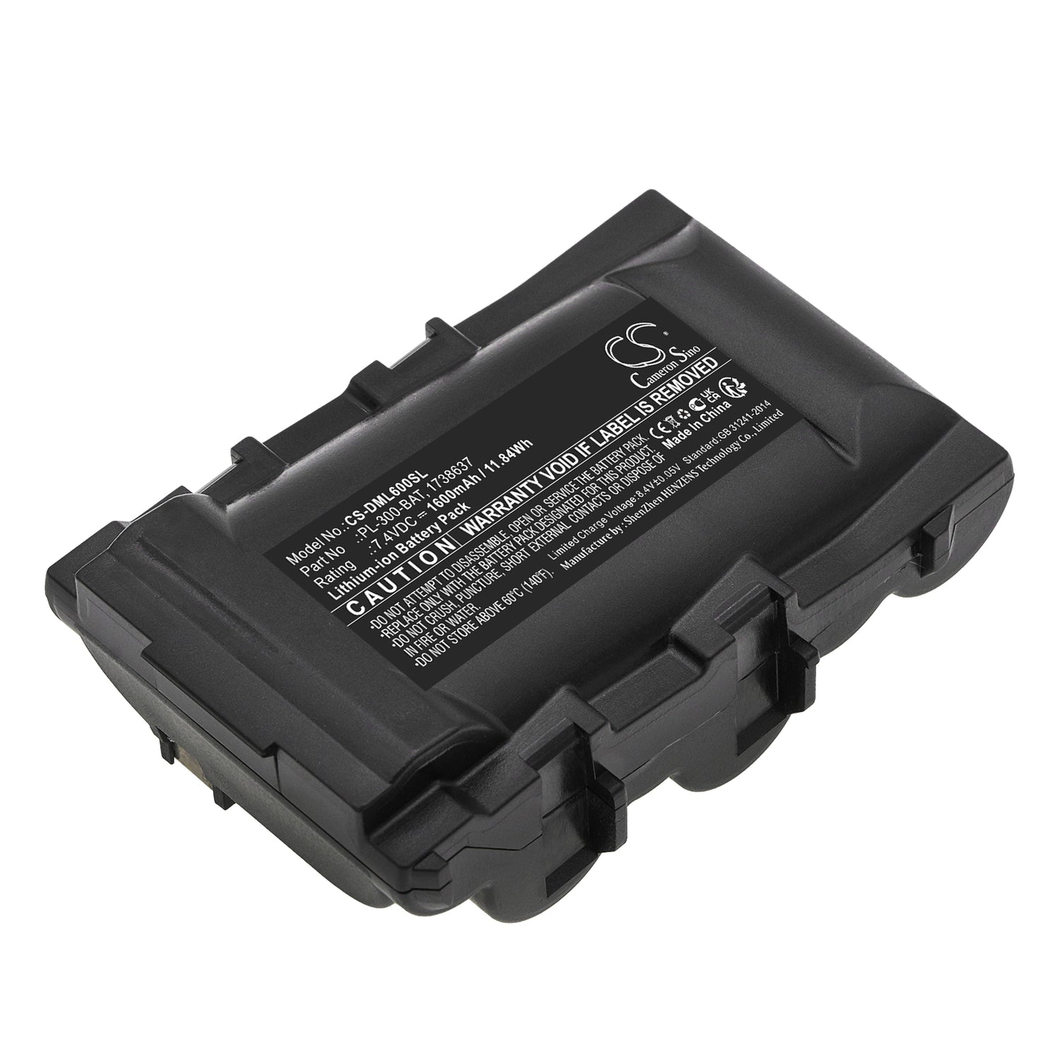 1600mAh PL-300-BAT, 1738637 Battery for 3M PL300, Dymo Rhino 6000, Rhino 5000, Rhino 5200-SMAVtronics