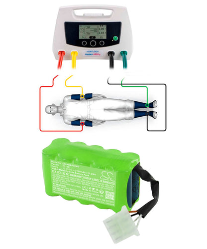 2100mAh 771332, 771332-4 Battery for Huntleigh Dopplex Ability Doppler