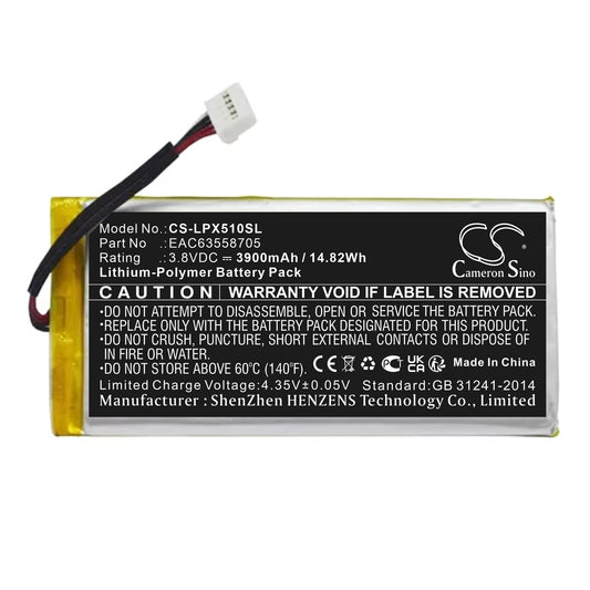 3900mAh EAC63558705, EAC64790804 Battery for LG XG5QBK, XBOOM Go DXG5Q