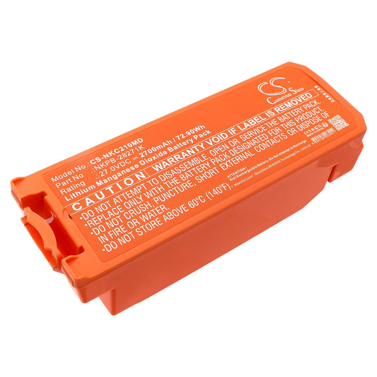 2700mAh NKPB-28271K, SB-214VK, X217A Battery for Nihon Kohden Cardiolife AED-2100, AED-2150, AED-2151, AED-2152