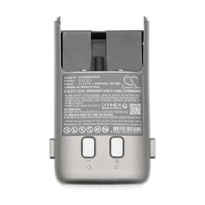 4000mAh 9.02.0211, R200002-17W Battery for Roborock H7, H7M1A
