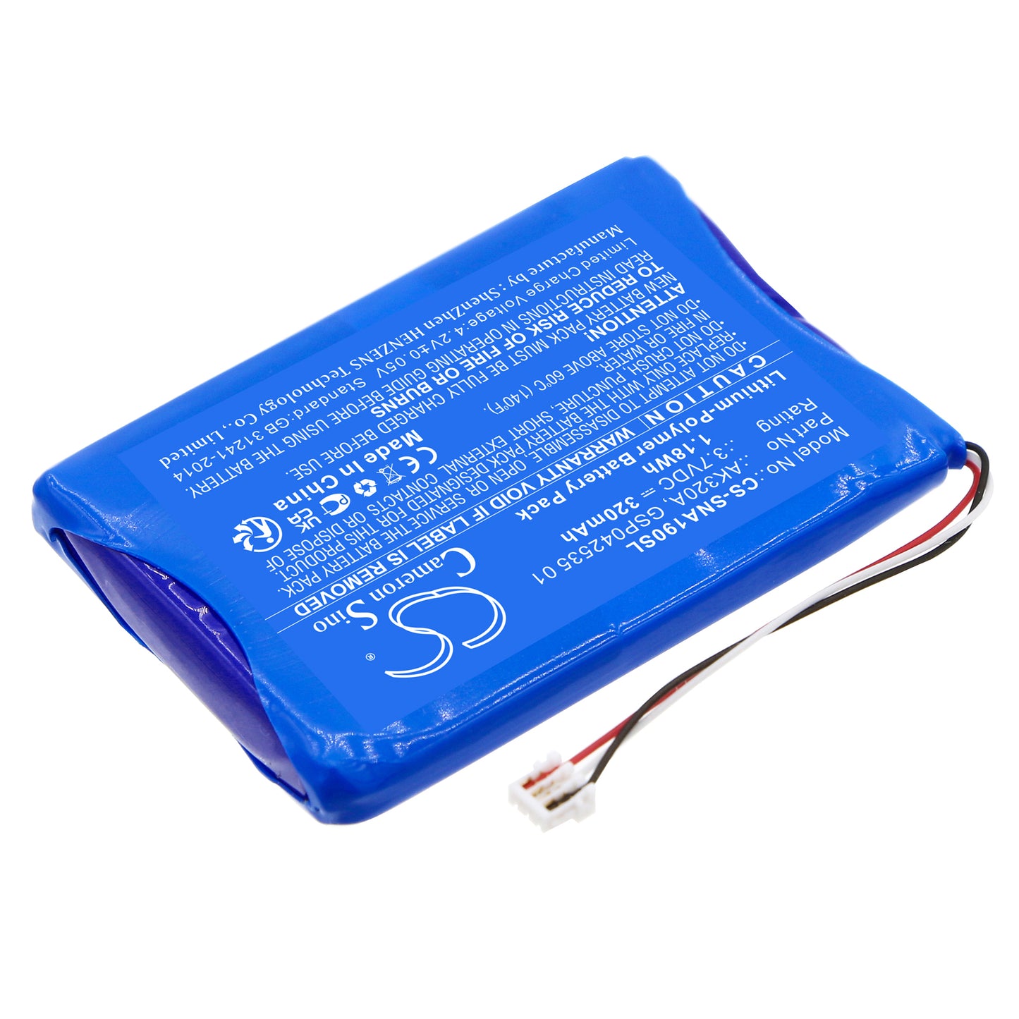 320mAh AK320A, GSP042535 01 Battery for Snom A190, Agfeo IP Multi-Cell-SMAVtronics