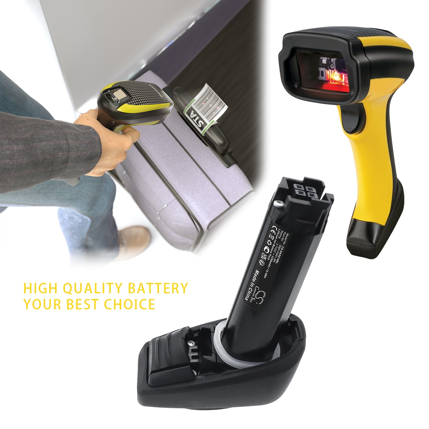 3350mAh RBP-PM91-BK, DTL-RBPPM91LK Battery for Datalogic PowerScan PBT9100, PBT9501, PD9330, PD9531-RT, PM9300, PM9501