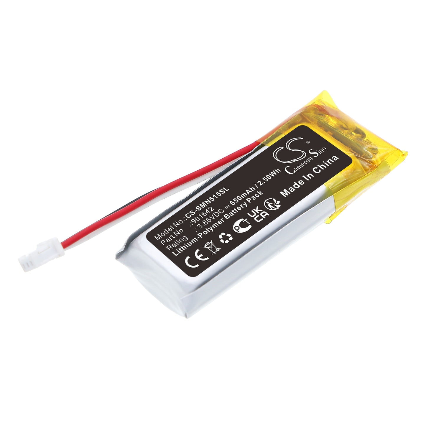 650mAh 901642 Battery for Somfy 5121348A, 515657C Nina Timer IO