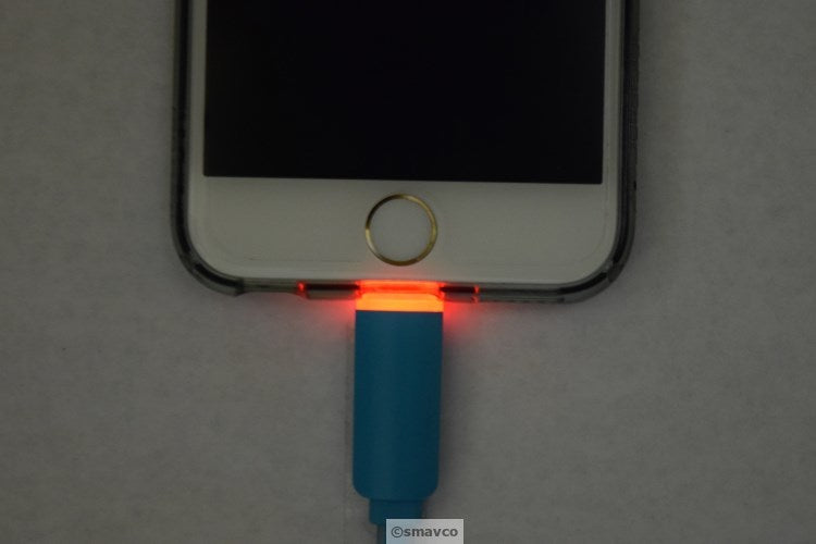 3ft Blue Noodle Light up Lightning to USB Cable for Apple iPhone 11, iPhone 12, iPhone SE, iPhone 13, iPhone 13 Pro, iPad mini, iPad Air-SMAVtronics