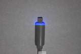3ft Grey Noodle Light up Lightning to USB Cable for Apple iPhone 11, iPhone 12, iPhone SE, iPhone 13, iPhone 13 Pro, iPad mini, iPad Air