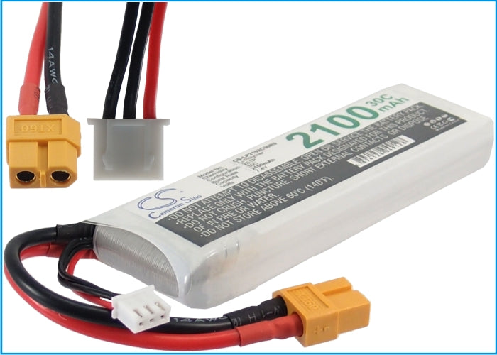 Battery for Remote Racing Car (Discharge Plug: XT60 Yellow Connector, Charge Plug: JST-XH-2.54 AWG24)-SMAVtronics