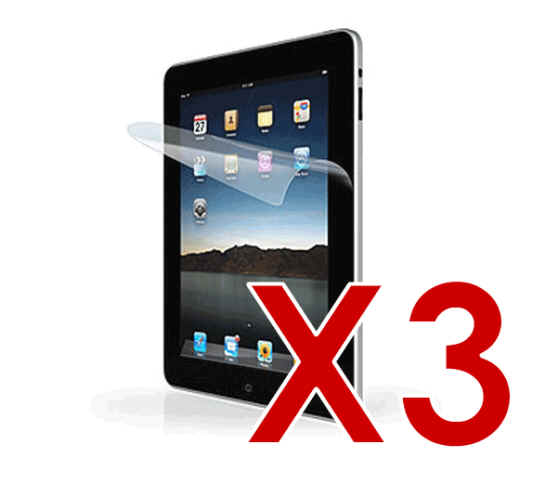 3X LCD Screen Protector Film for Apple iPAD 3 (New iPad)