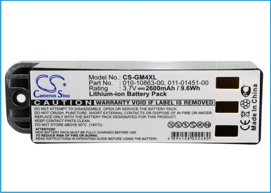 2600mAh 010-10863-00 Battery Garmin Zumo 500, Zumo 500 Deluxe-SMAVtronics