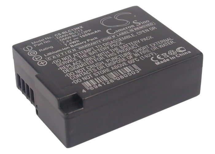 1000mAh DMW-BLC12 Battery for PANASONIC Lumix DMC-GH2KS, Lumix DMC-GH2S-SMAVtronics